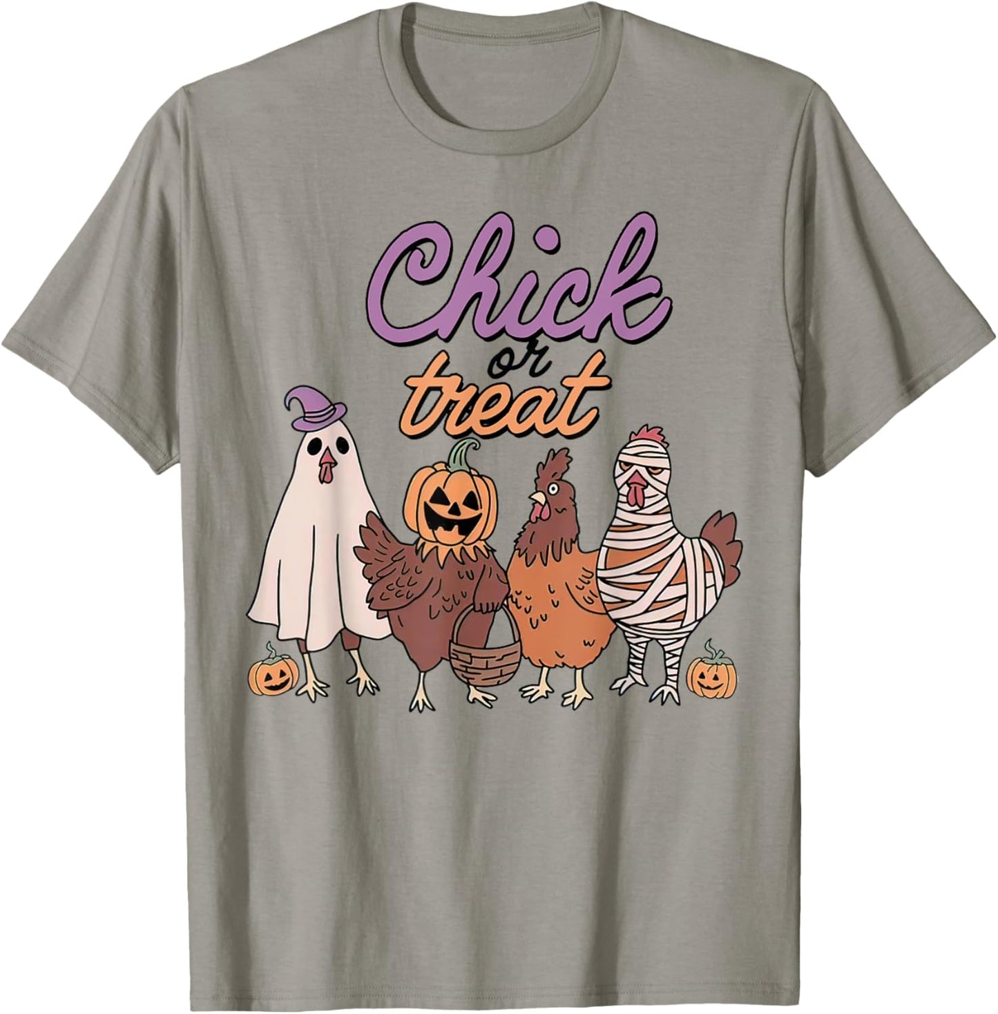 Chick Or Treat Funny Halloween For Chickens Lovers T-Shirt - T-Shirt | Sand