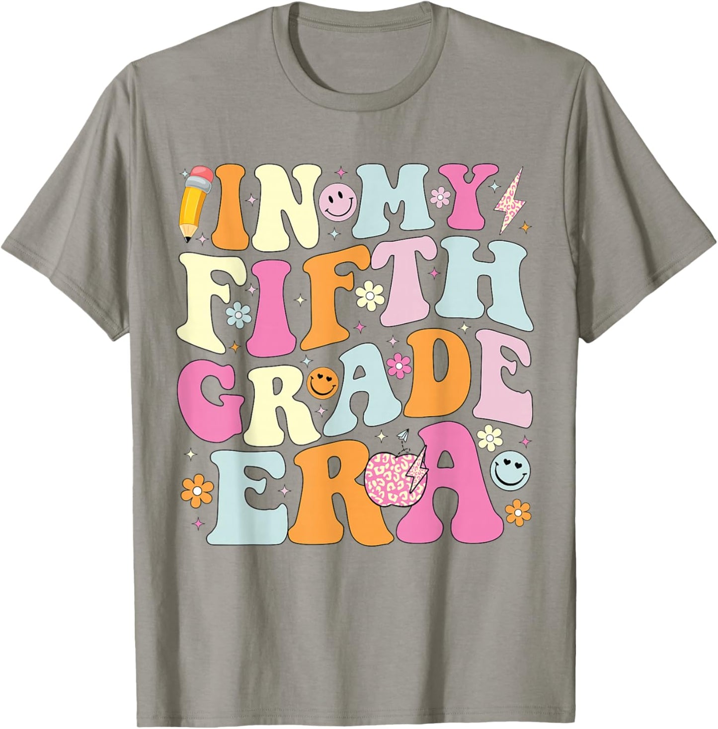 In My Fifth Grade Era Cool 5th Grade Teacher Back to School T-Shirt - T-Shirt | Sand