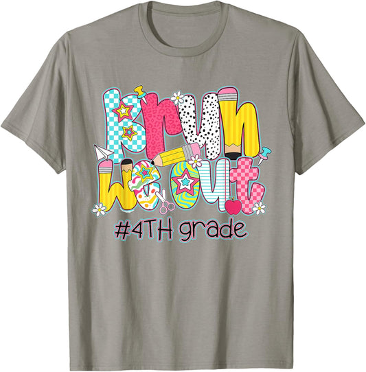 Bruh We Out 4th Grade Teachers Girls Kids Last Day of School T-Shirt - T-Shirt | Sand