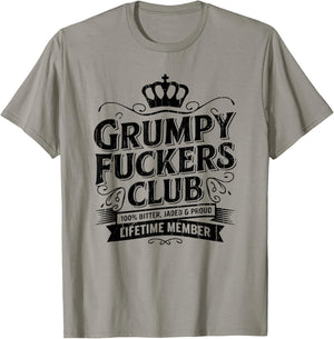 Grumpy Fuckers Club, 100% Bitter Lifetime Member T-Shirt - T-Shirt | Sand