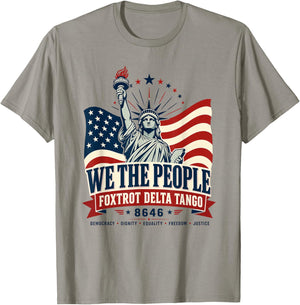 Foxtrot Delta Tango 8646 USA Liberal America Political T-Shirt - T-Shirt | Sand