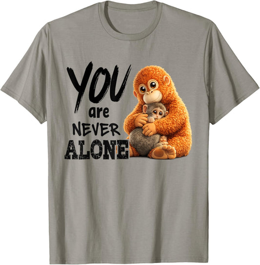 You are Never Alone Punch Monkey Animal Lover T-Shirt - T-Shirt | Sand