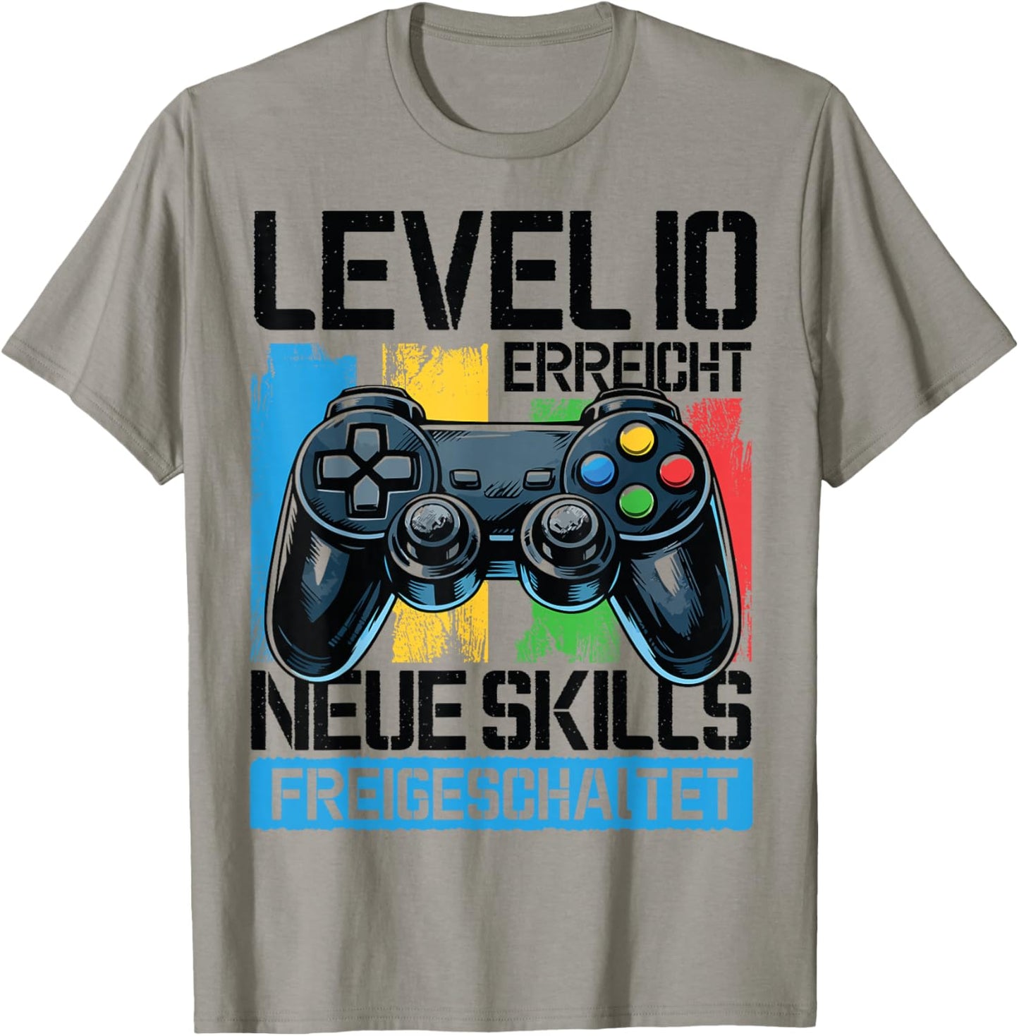 10. Geburtstag Jungen Video Gamer Level 10 Erreicht Kids T-Shirt - T-Shirt | Sand