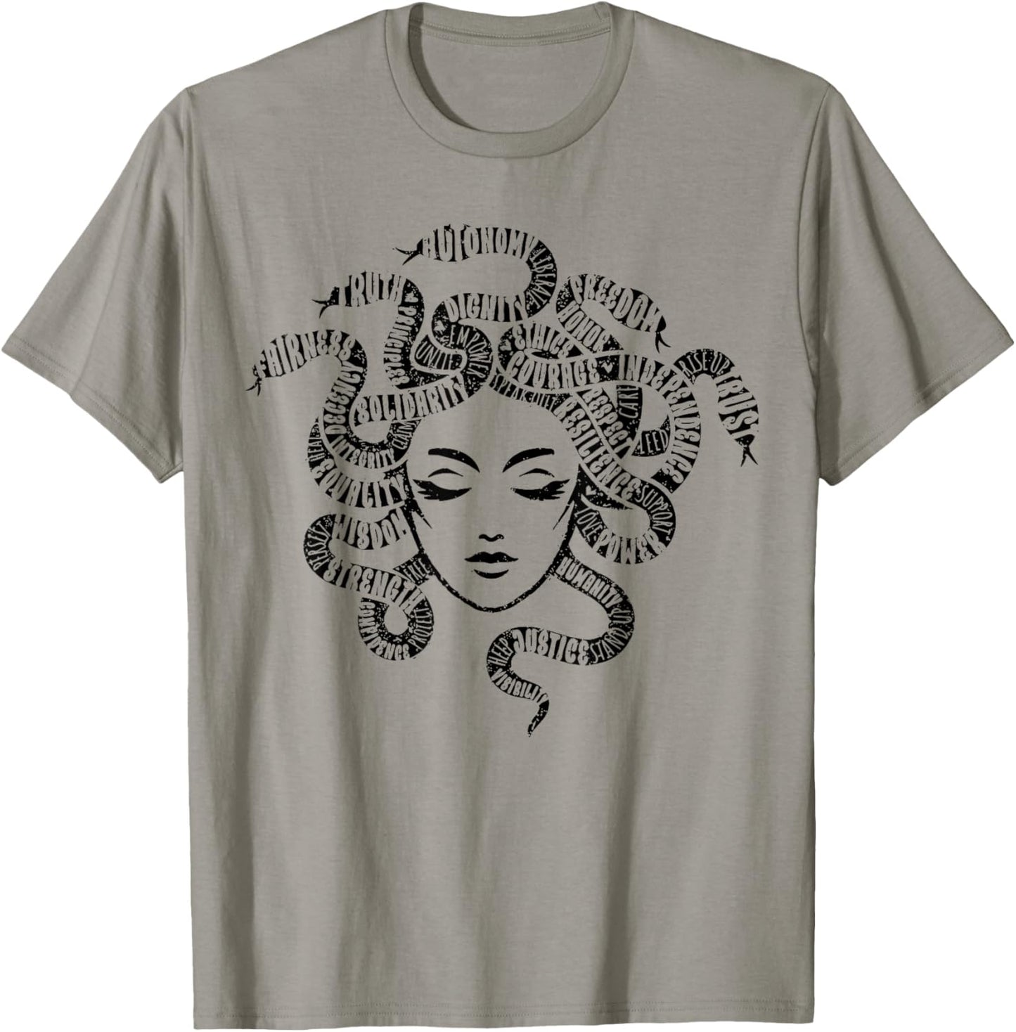 Medusa Mythological Snake Hair Goddess Feminist Political T-Shirt - T-Shirt | Sand