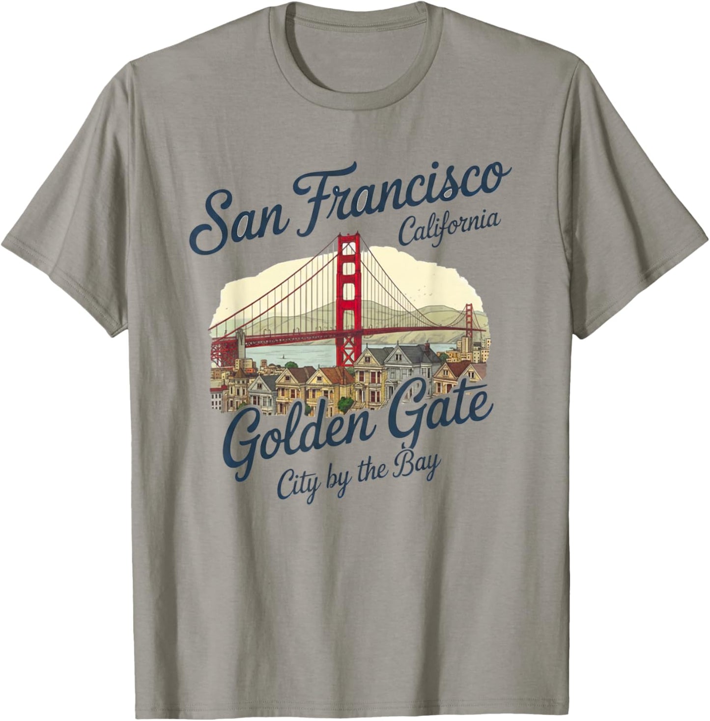 San Francisco Golden Gate Bridge City by The Bay Souvenir T-Shirt - T-Shirt | Sand