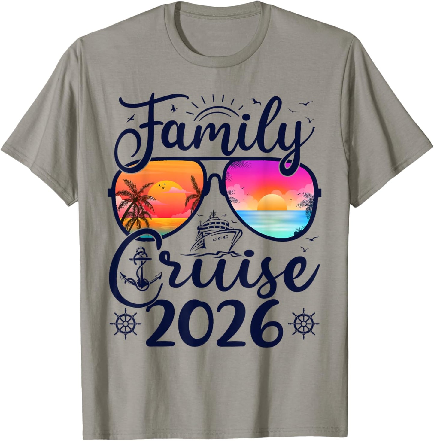 Family Cruise 2026 Summer Vacation Matching Family Cruise T-Shirt - T-Shirt | Sand
