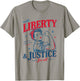 Liberty and Justice for All 4th of July Patriotic Women T-Shirt - T-Shirt | Sand
