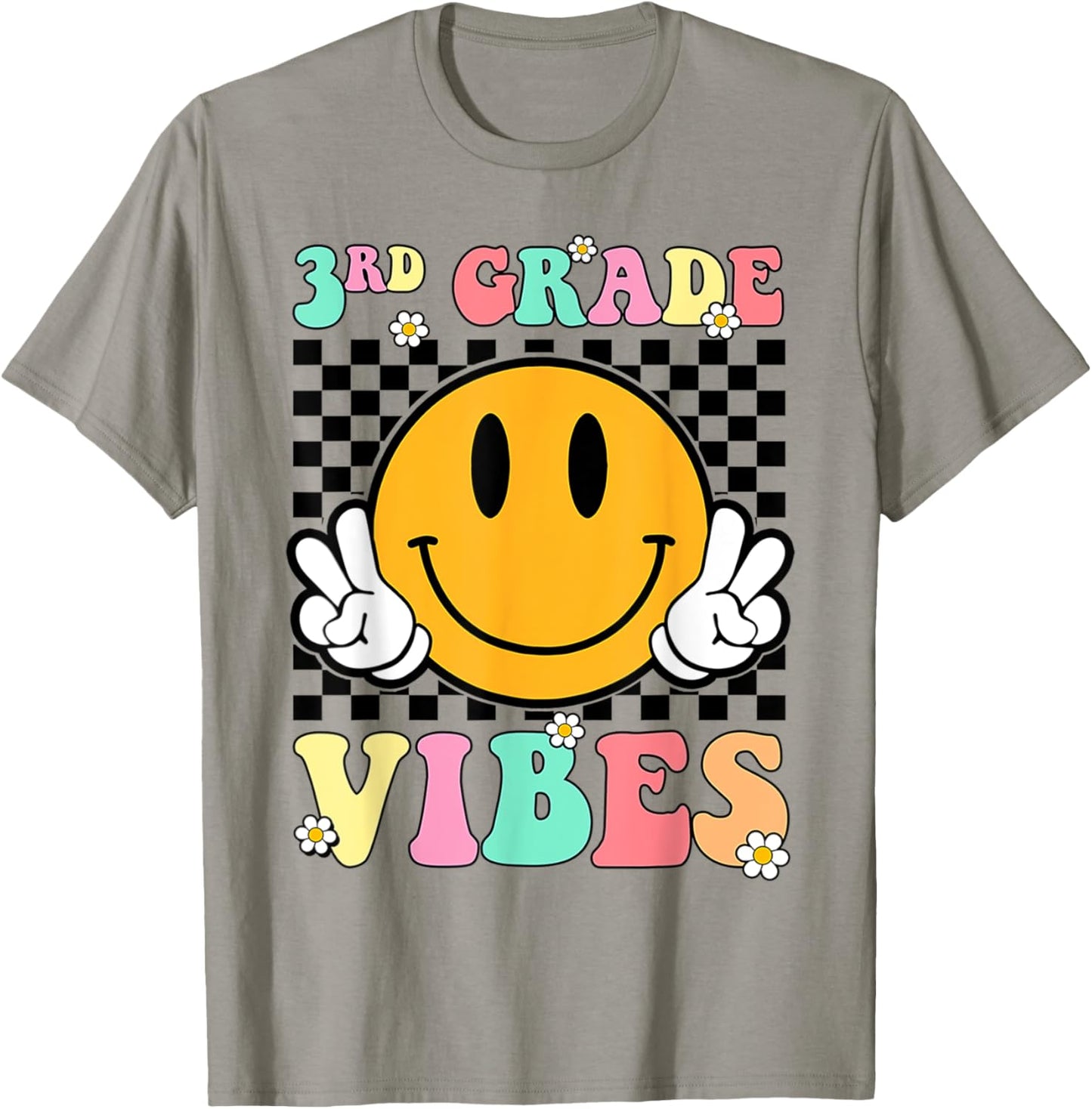 3rd Grade Vibes Back To School First Day Teachers Kids T-Shirt - T-Shirt | Sand