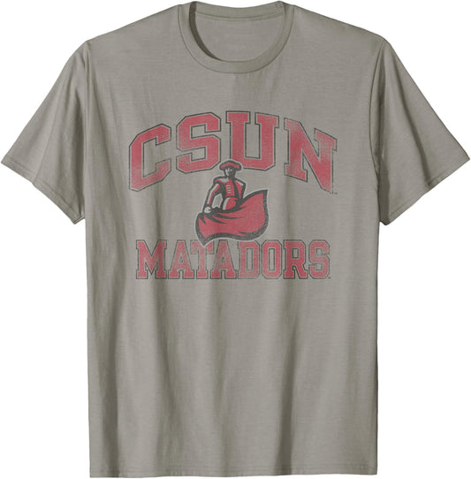 Cal State Northridge Matadors Vintage Worn Gray T-Shirt - T-Shirt | Sand