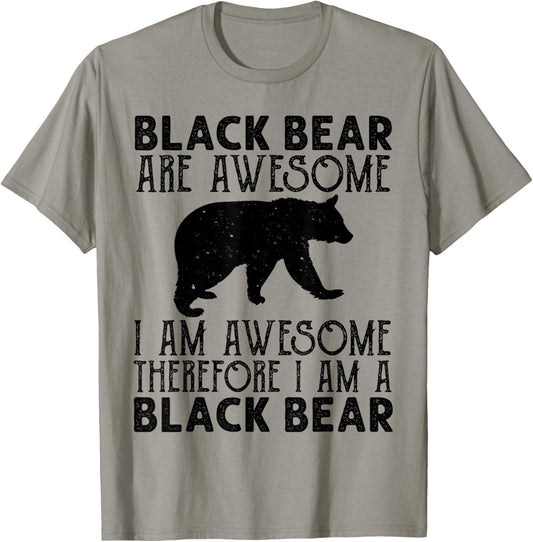Black Bear Funny American Bear Lover Animal T-Shirt - T-Shirt | Sand