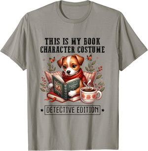This is My Book Character Costume Detective Edition Dog Women Kids T-Shirt - T-Shirt | Sand