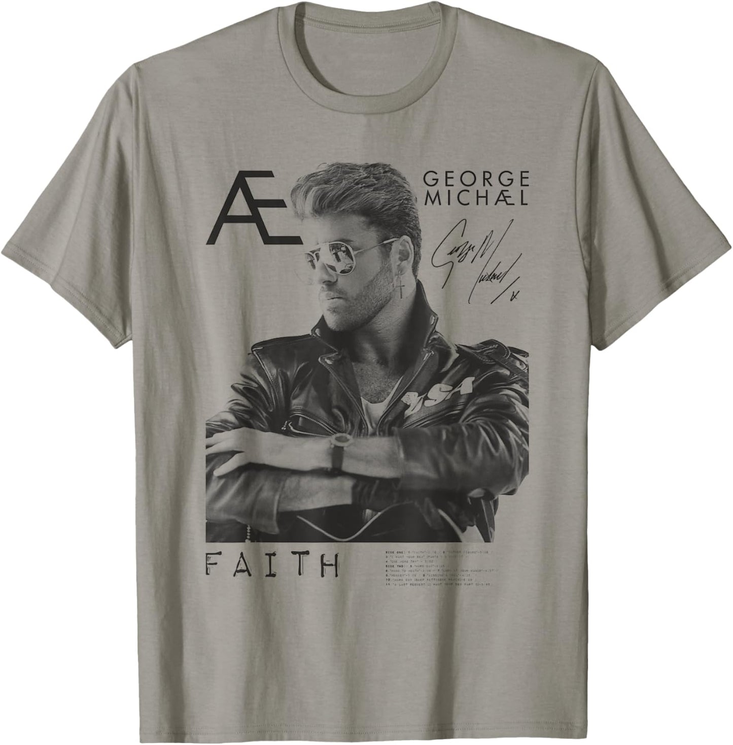 George Michael Signature Faith Graphic T-Shirt - T-Shirt | Sand