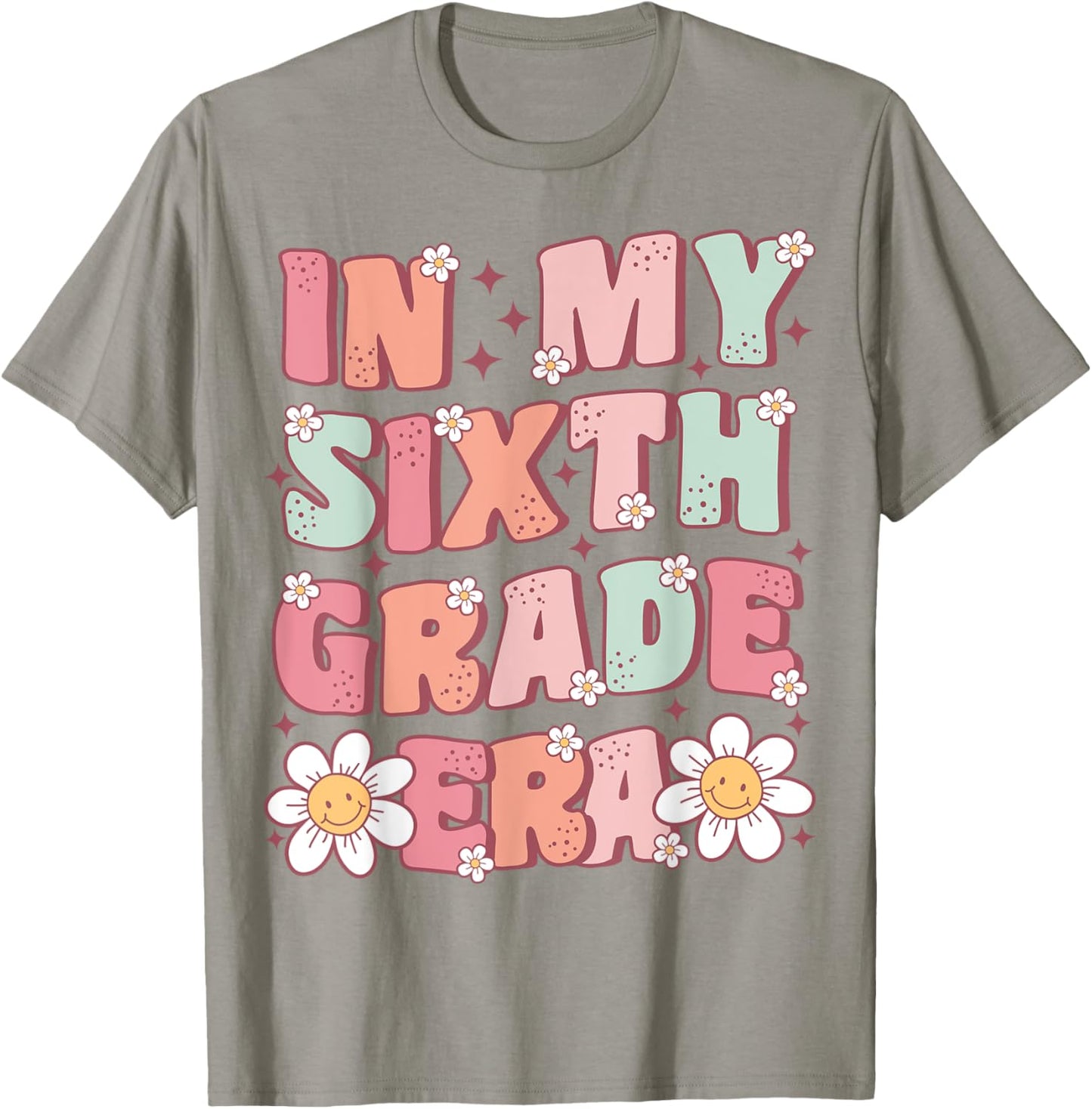 In My Sixth Grade Era Cute Groovy 6th Grade Back to School T-Shirt - T-Shirt | Sand