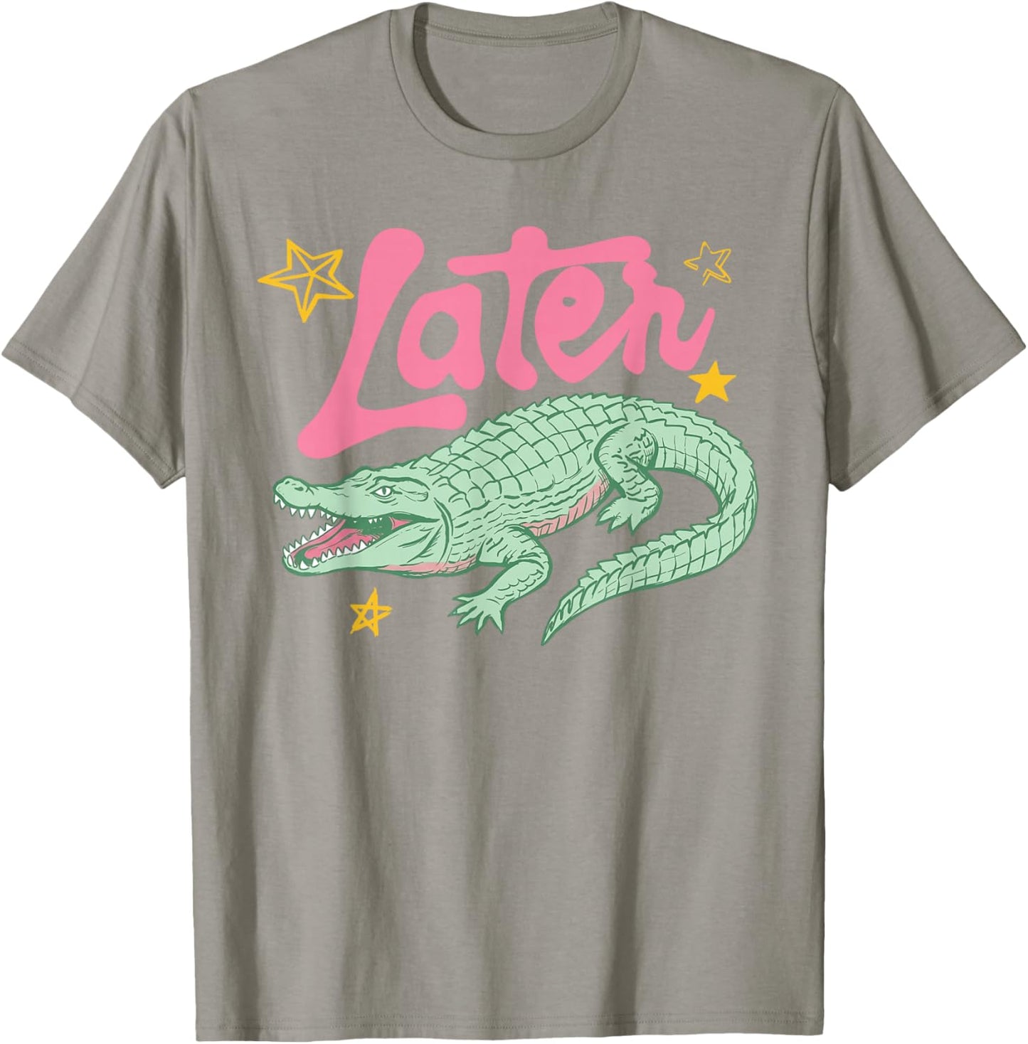 Later Gator Funny Alligator Preppy Last Day Teachers Kids T-Shirt - T-Shirt | Sand