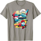 The Smurfs Action Comic Panels Retro Cartoon T-Shirt - T-Shirt | Sand