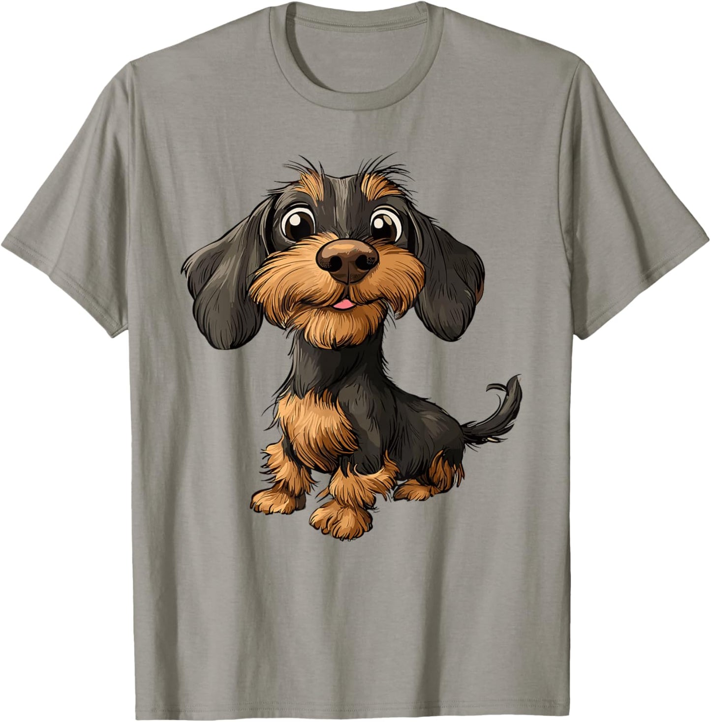 Rauhaardackel Dachshund Teckel Dog Hunting Dog Funny , White, S T-Shirt - T-Shirt | Sand