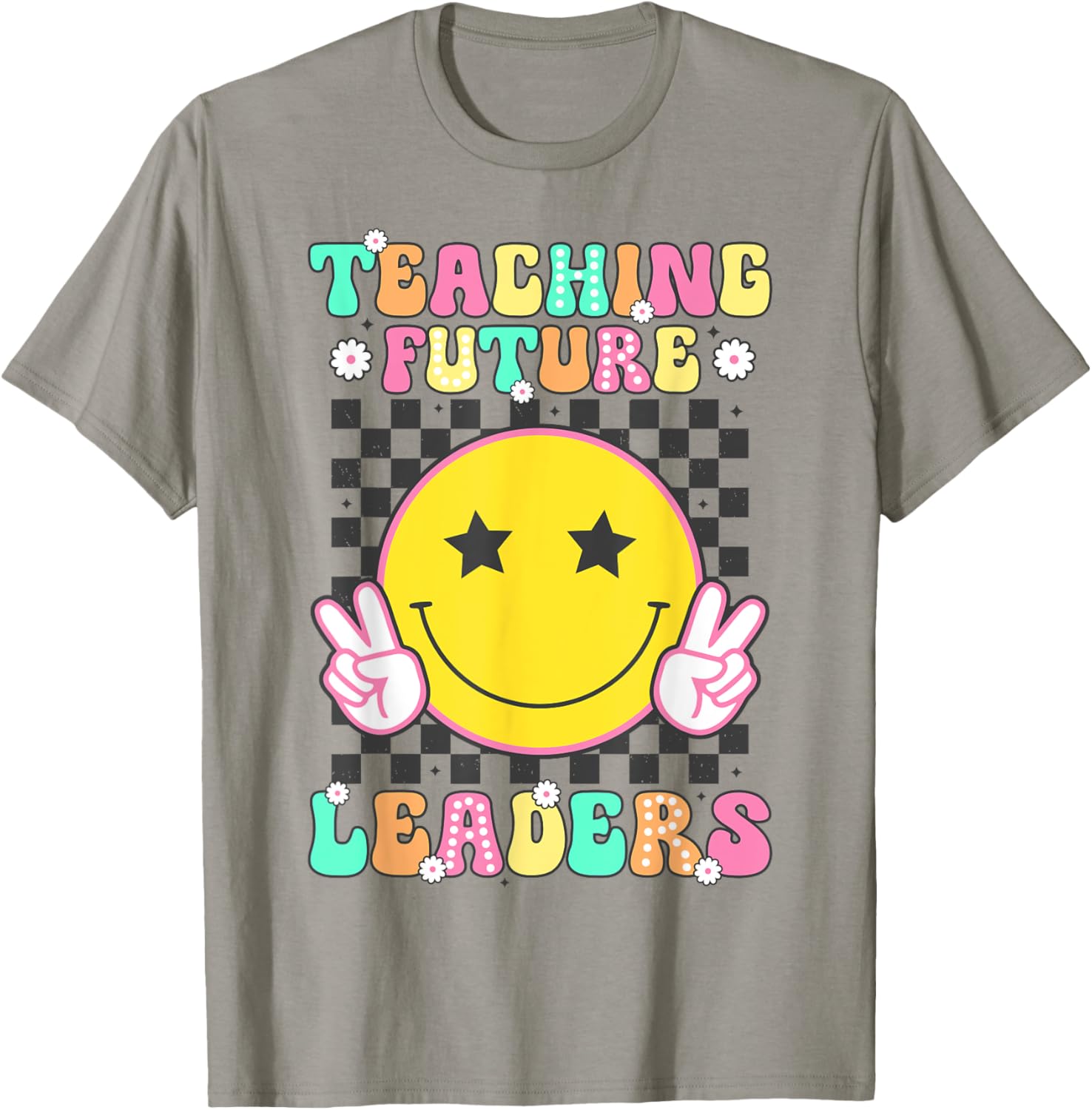 Groovy Teacher Retro Teaching Future Leaders Back To School Women Kids T-Shirt - T-Shirt | Sand