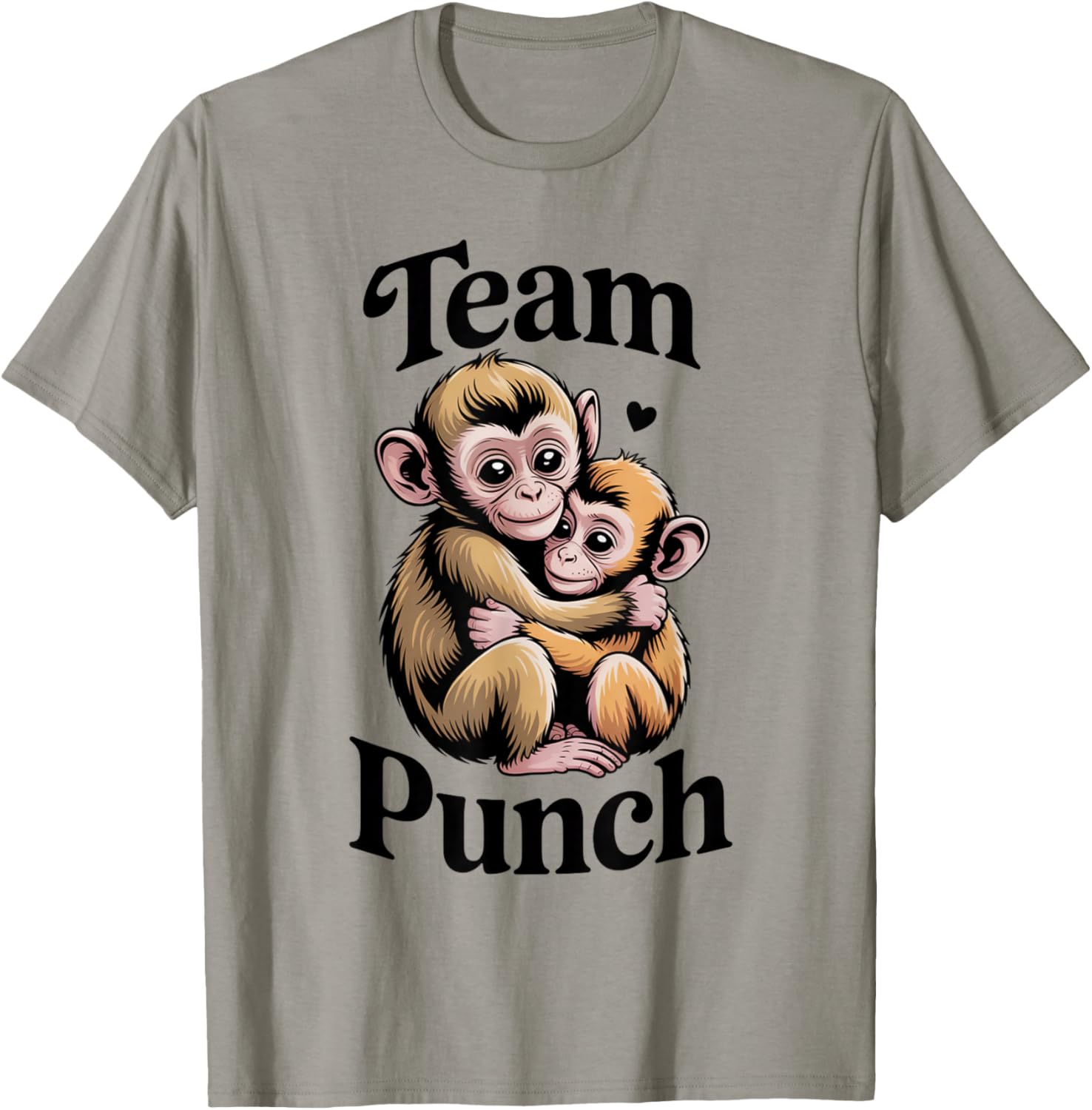 Team Punch Adorable Monkey Squad T-Shirt - T-Shirt | Sand