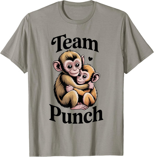 Team Punch Adorable Monkey Squad T-Shirt - T-Shirt | Sand