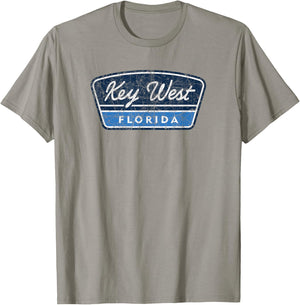 Vintage Key West Florida Souvenir Retro Throwback Script T-Shirt - T-Shirt | Sand