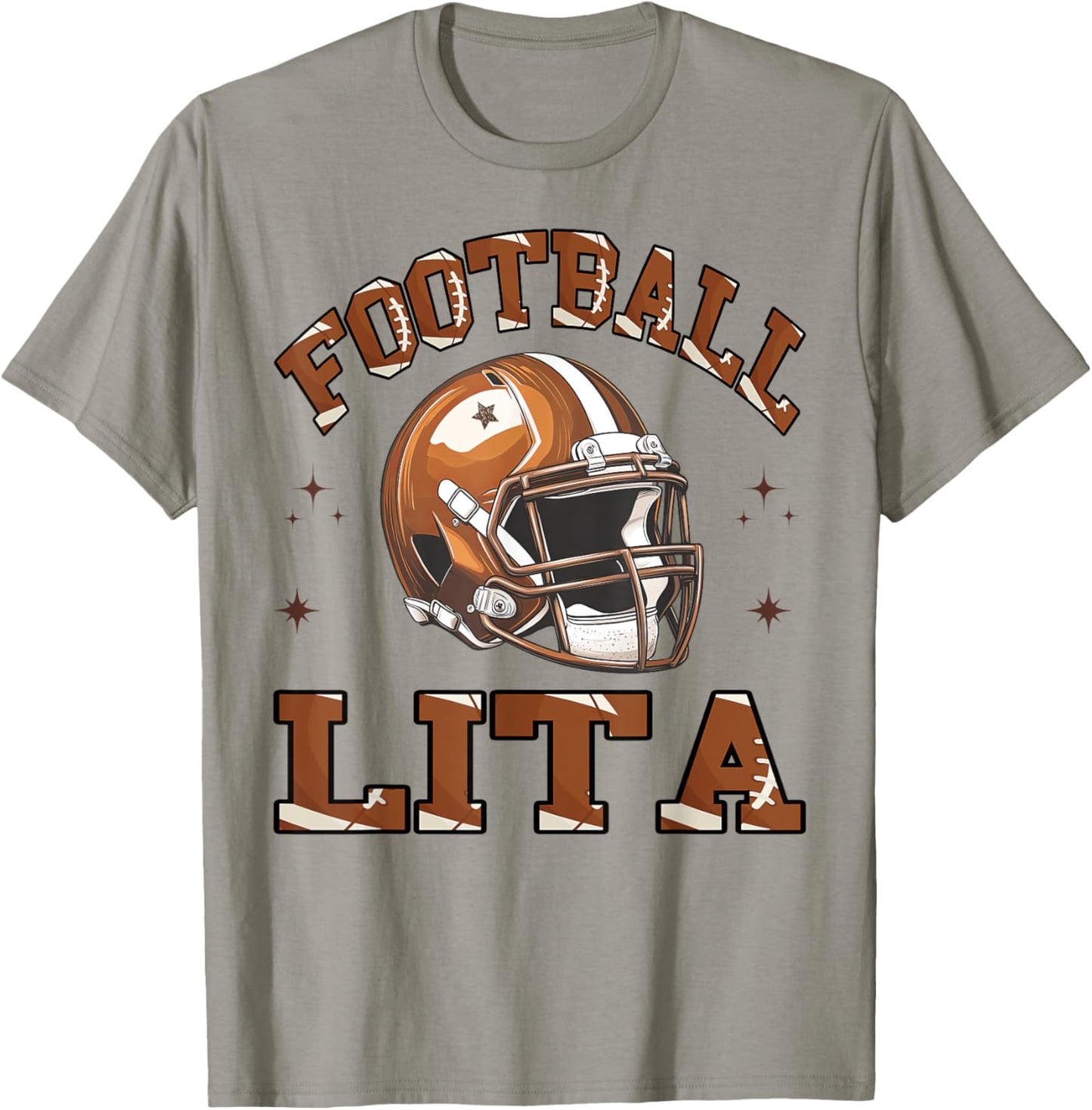 Football Lita Retro American Football Coquette T-Shirt - T-Shirt | Sand