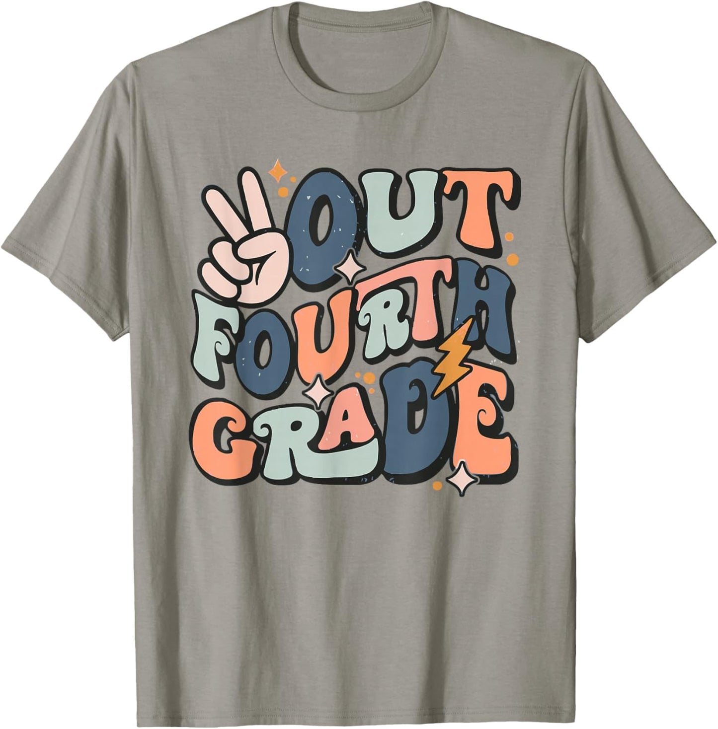 Last Day Of 4th Grade Peace Out Fourth Grade Graduation T-Shirt - T-Shirt | Sand