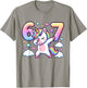 67 Unicorn for Girls Six Seven Meme Brainrot Funny Kids Boys T-Shirt - T-Shirt | Sand