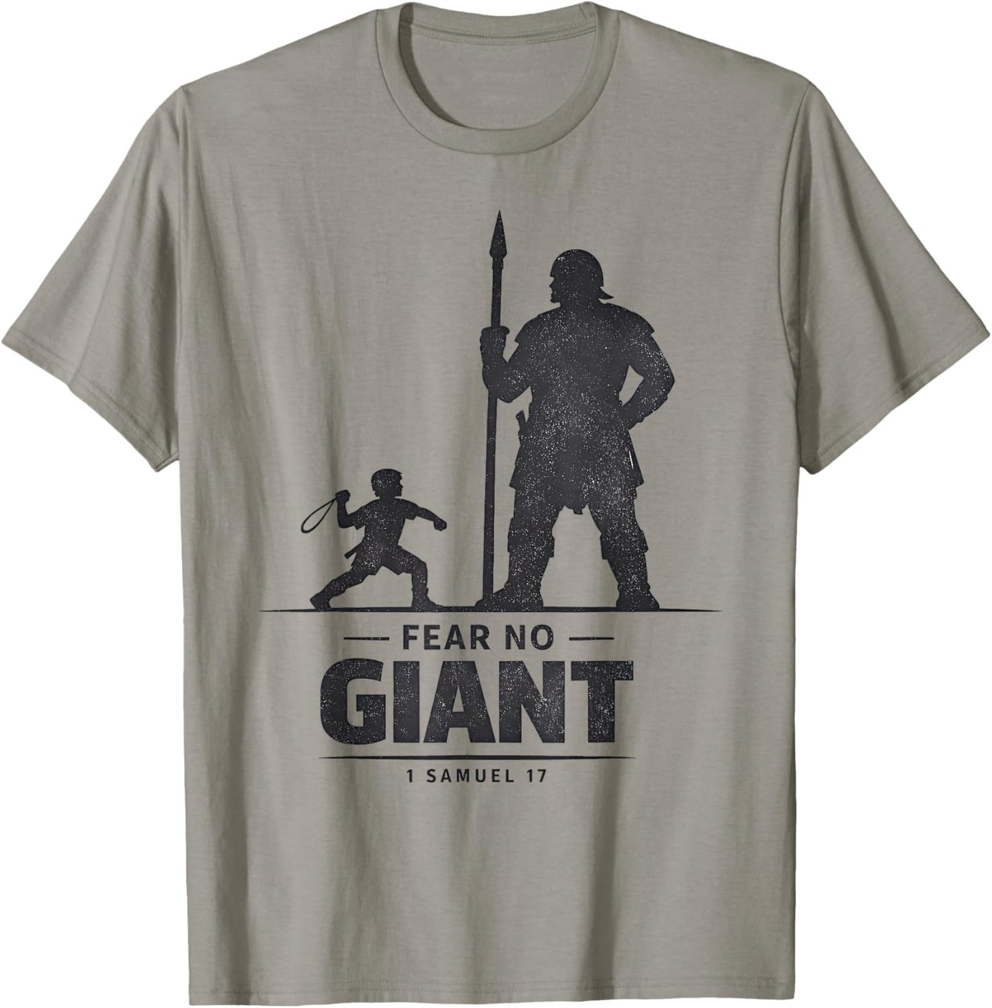 Fear No Giant David and Goliath Stones Christian Streetwear T-Shirt - T-Shirt | Sand
