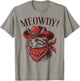 Cat Cowboy Face Meowdy Kitten Kitty Western Women Men Kids T-Shirt - T-Shirt | Sand