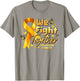 We Fight Together Childhood Cancer Awareness Gold Ribbon T-Shirt - T-Shirt | Sand