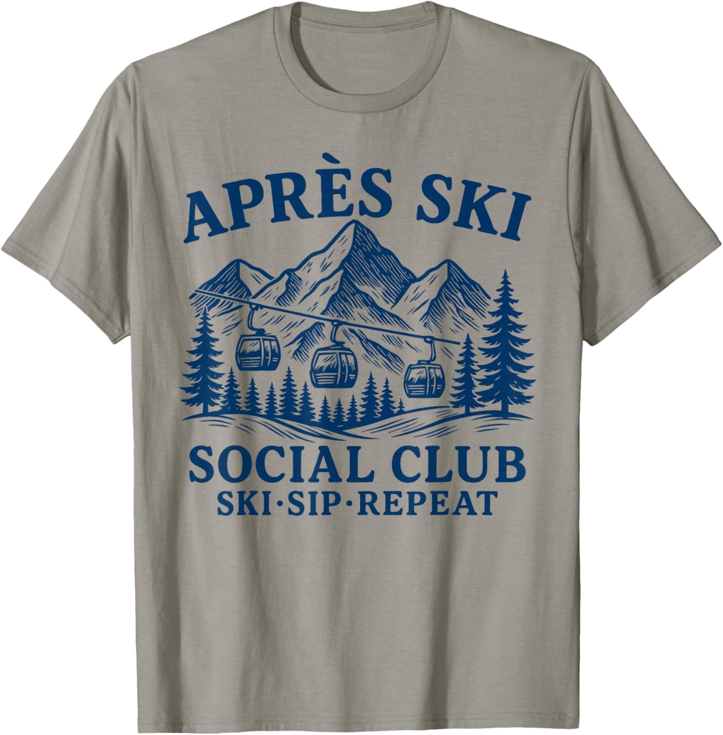 Après Ski Social Club Ski Sip Repeat T-Shirt - T-Shirt | Sand