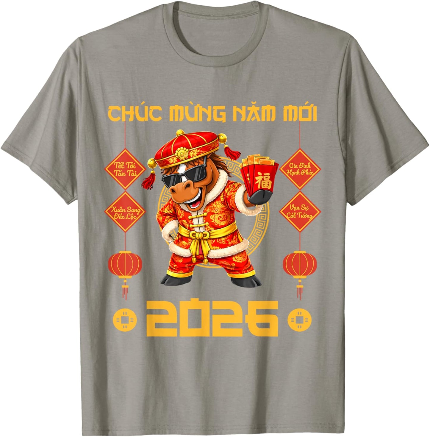Décorations du Nouvel an vietnamien | Tet 2026 Chuc Mung Nam Moi T-Shirt - T-Shirt | Sand