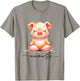 Cute Pig Yoga Colorful Meditation Zen Namaste T-Shirt - T-Shirt | Sand