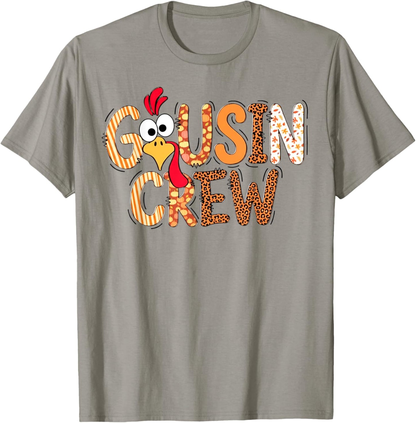 Funny Cousin Crew Thanksgiving Turkey Matching Family T-Shirt - T-Shirt | Sand
