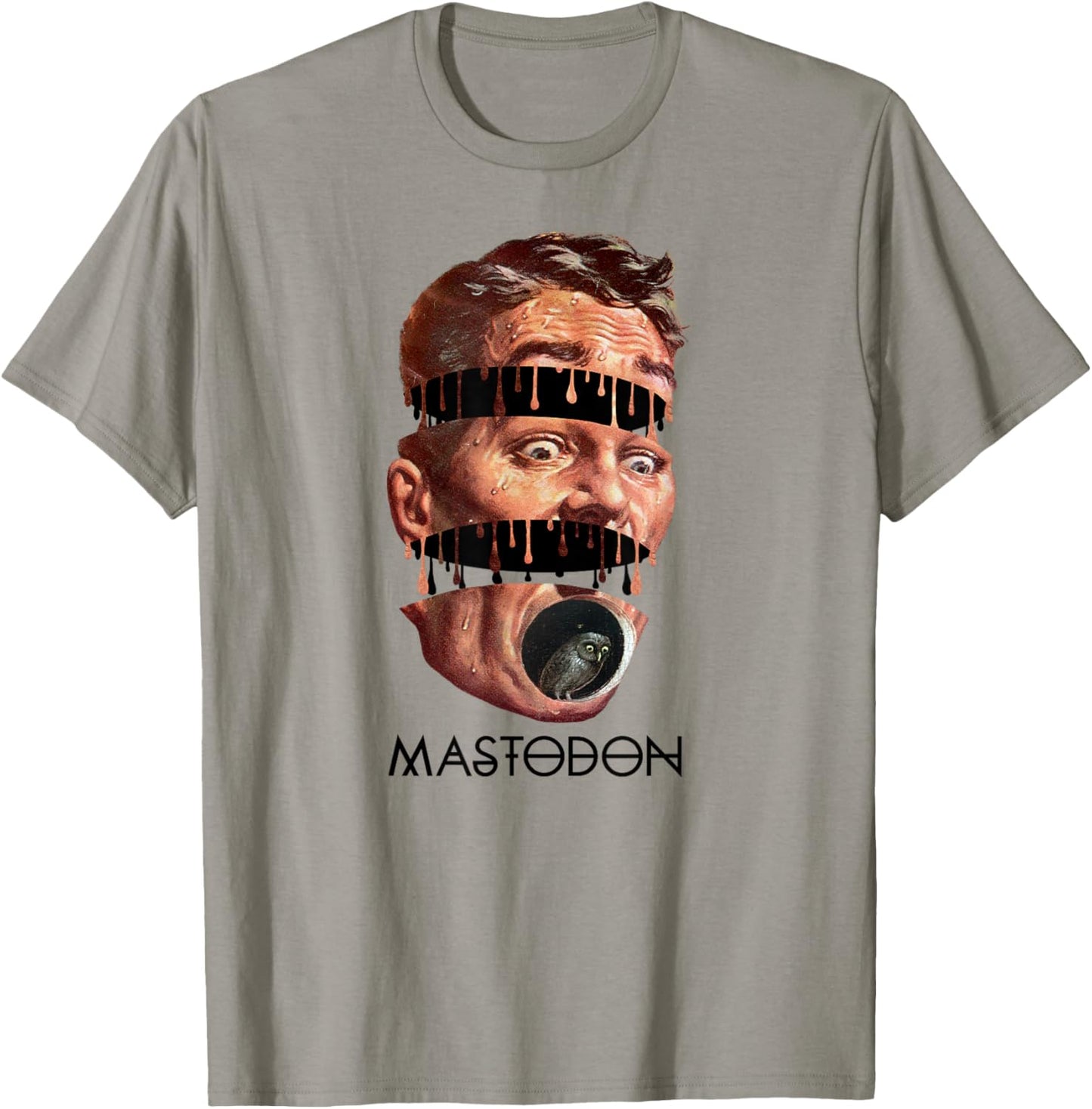 Mastodon – Head Split Owl T-Shirt - T-Shirt | Sand
