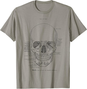 Skull Anatomy Model The Human Skull Anatomical Chart T-Shirt - T-Shirt | Sand