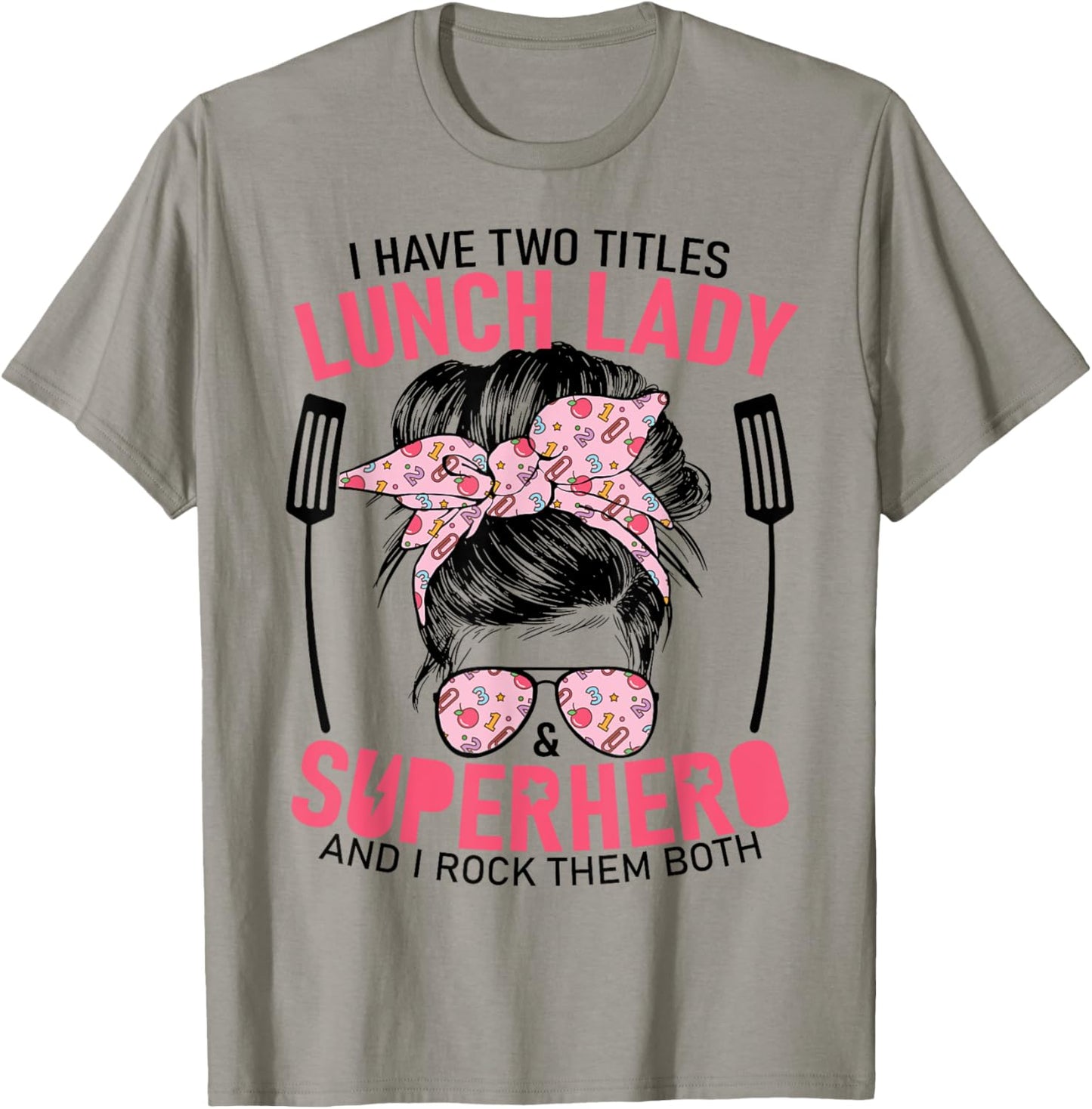 School Lunch Lady Superhero Funny Lunch Lady Women's T-Shirt - T-Shirt | Sand