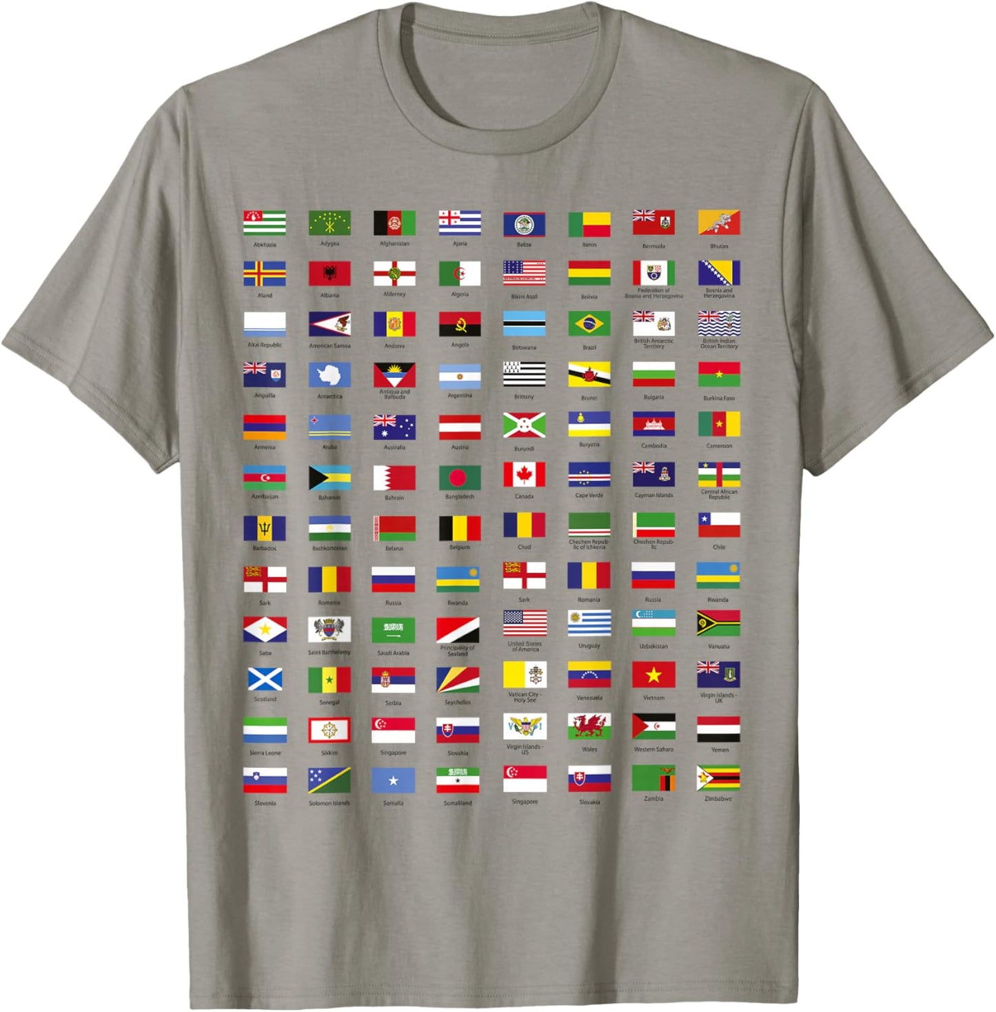 All Countries Flags of The World 287 Flag International T-Shirt - T-Shirt | Sand