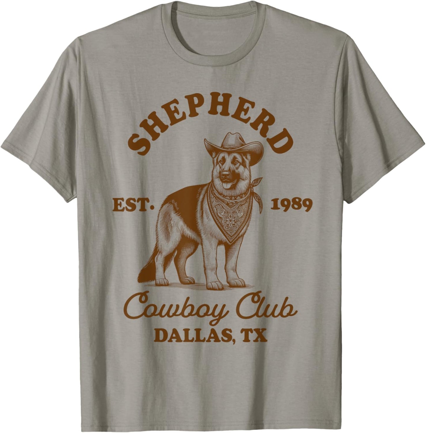 German Shepherd Mom Western Howdy Shepherd Cowboys Club T-Shirt - T-Shirt | Sand