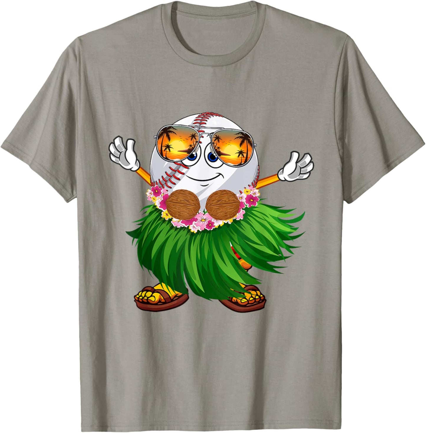 Funny Hawaii Baseball Ball Hawaiian Tropical Summer Vacation Women Kids T-Shirt - T-Shirt | Sand