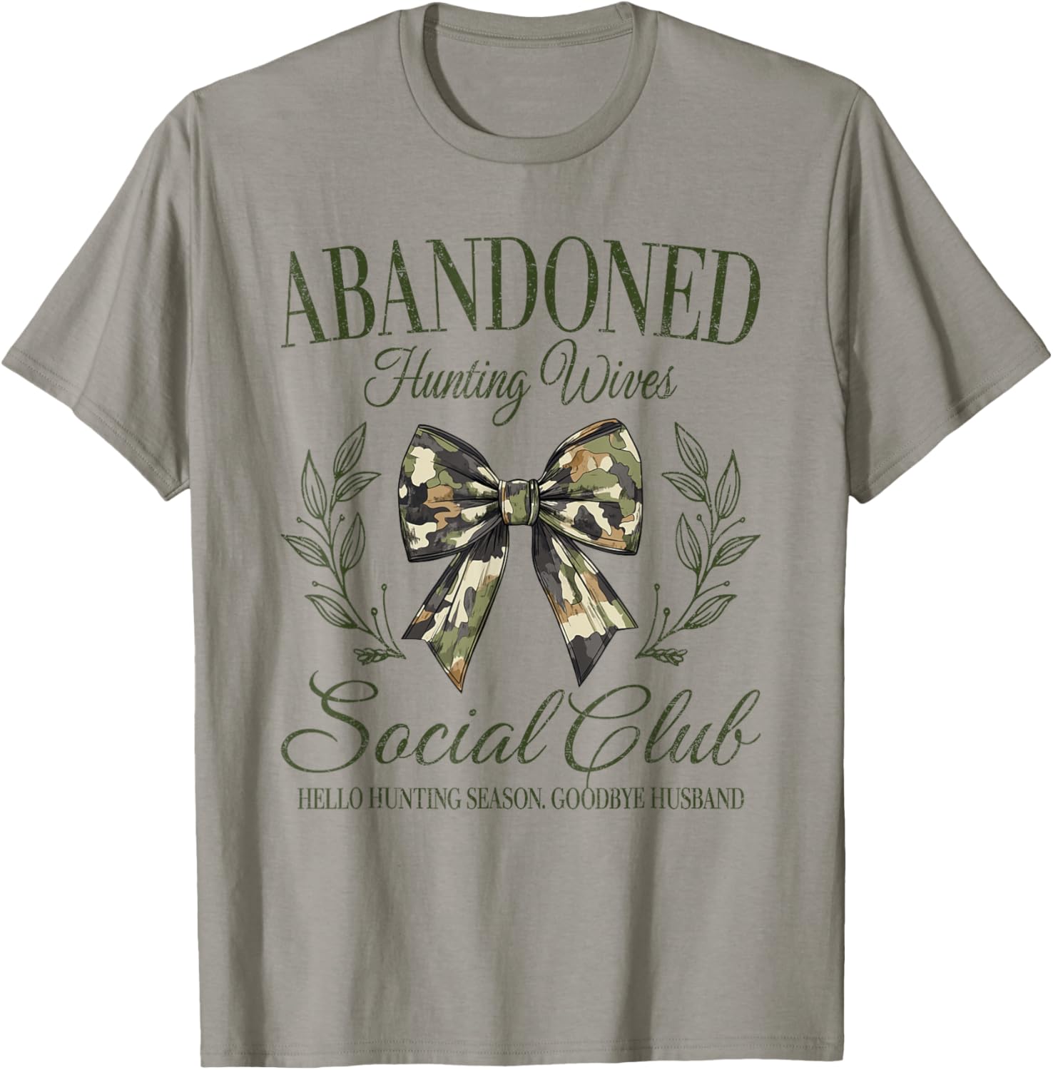 Vintage Abandoned Hunting Wives Social Club Retro Hunting T-Shirt - T-Shirt | Sand