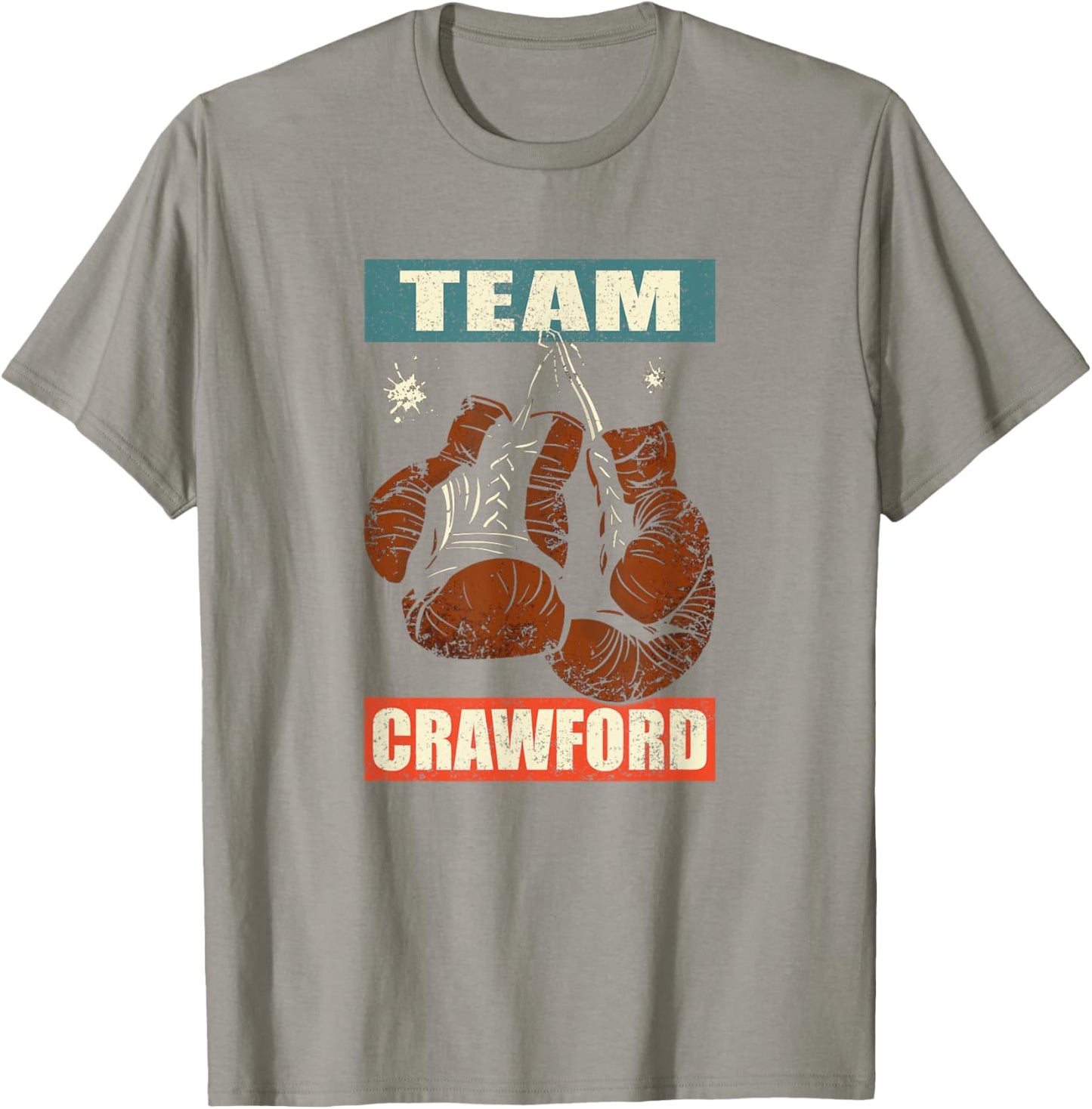 Crawford Last Name Retro Family Crawford Boxing T-Shirt - T-Shirt | Sand