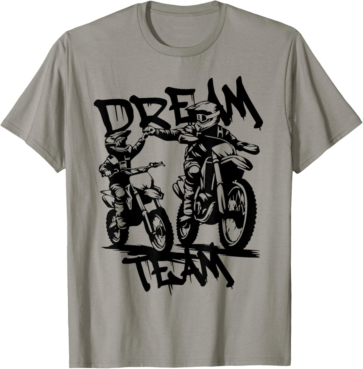 Geschenk Vater und Sohn Motocross Team Cross Motorrad Vatertag T-Shirt - T-Shirt | Sand
