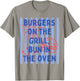 Daisy Striped Burgers On The Grill Bun in The Oven Pregnant T-Shirt - T-Shirt | Sand