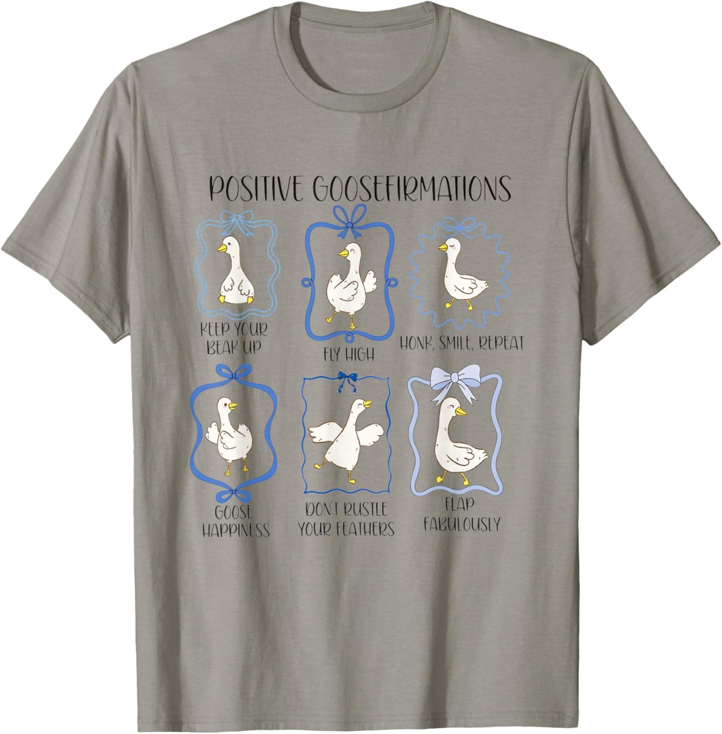 Silly Goose Affirmations Coquette Teacher Therapist Educator T-Shirt - T-Shirt | Sand
