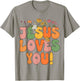 Toddler Jesus Loves You Christian Women Girls I Heart God T-Shirt - T-Shirt | Sand