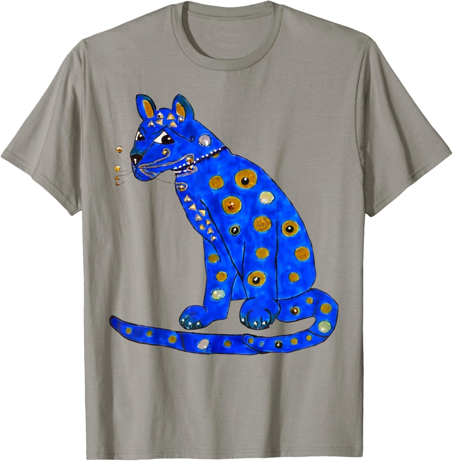 Cute Pet In My Heart -Adults Blue Ugly Blue Cat T-Shirt - T-Shirt | Sand