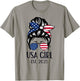 Us Citizen Est 2025 New Citizenship American USA Girl 2025 T-Shirt - T-Shirt | Sand