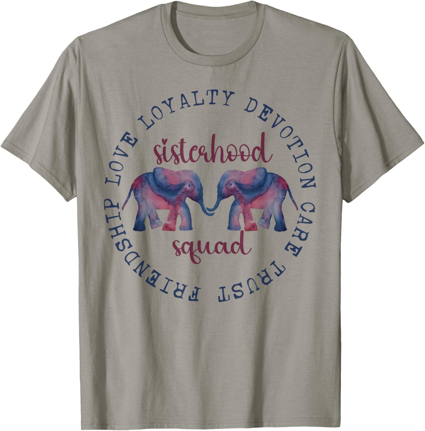 Elephant Friendship Sisterhood Squad Tribe Crew Friend Group T-Shirt - T-Shirt | Sand