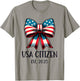 US Citizen Est 2025 New Citizenship American USA Girl 2025 T-Shirt - T-Shirt | Sand